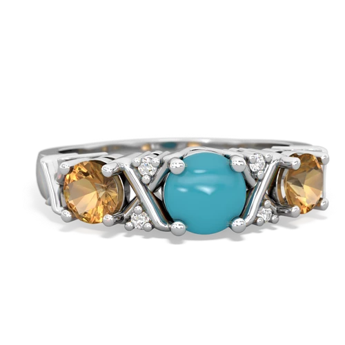 turquoise-citrine timeless ring