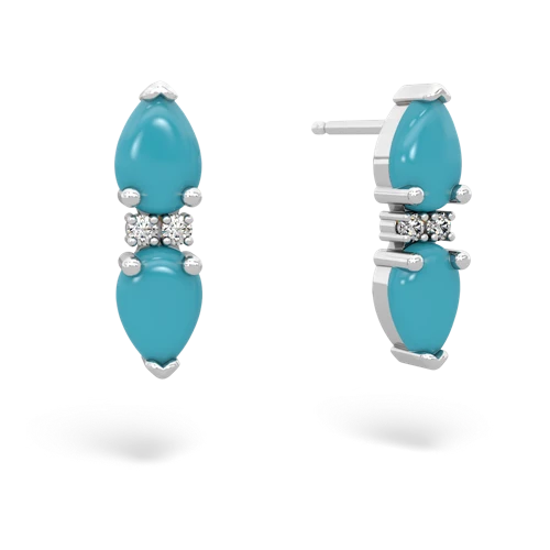 turquoise bowtie earrings