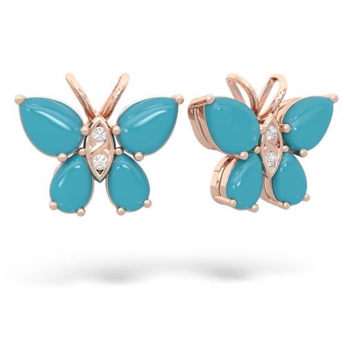 turquoise butterfly earrings