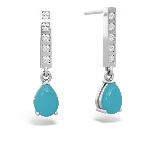 turquoise diamond drop earrings