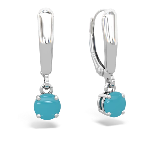 turquoise lever-back earrings