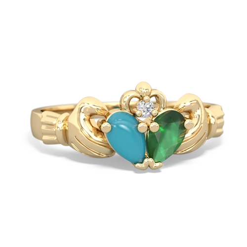 turquoise-emerald claddagh ring