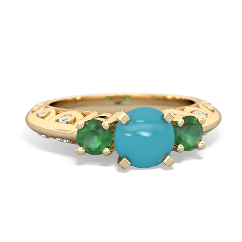 turquoise-emerald engagement ring