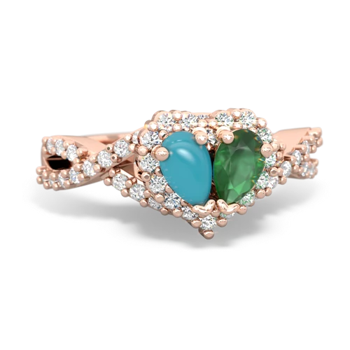 turquoise-emerald engagement ring