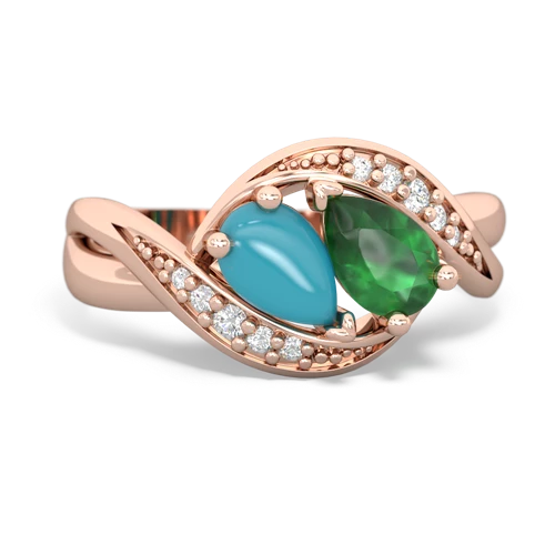 turquoise-emerald keepsake curls ring