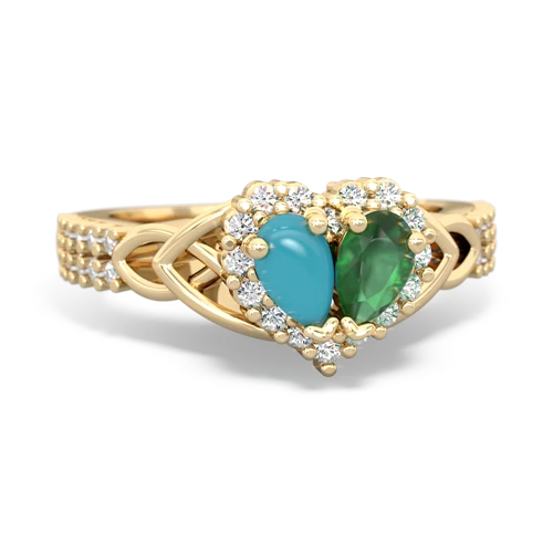 turquoise-emerald keepsake engagement ring
