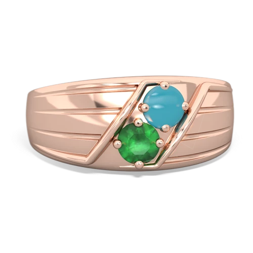 turquoise-emerald mens ring