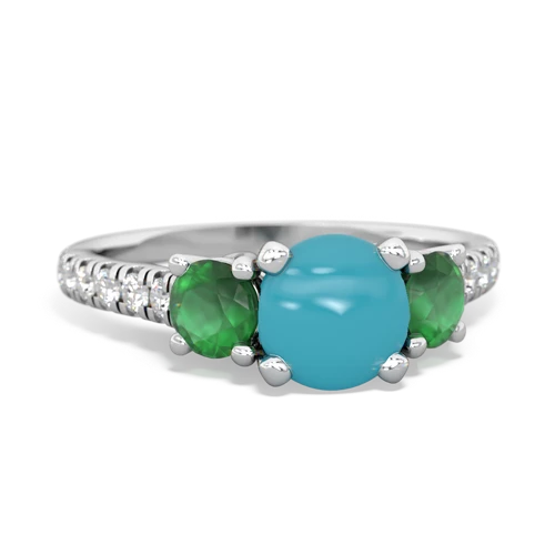 turquoise-emerald trellis pave ring