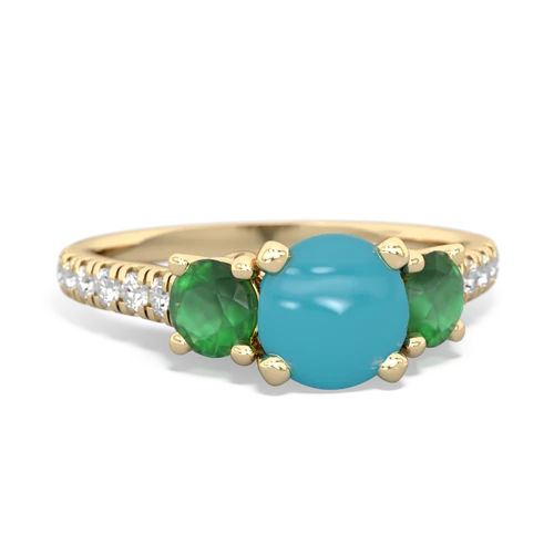 turquoise-emerald trellis pave ring