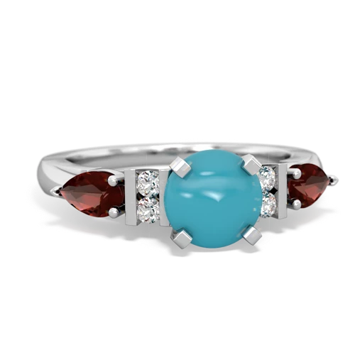 turquoise-garnet engagement ring