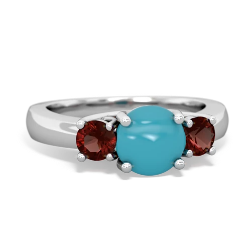 turquoise-garnet timeless ring