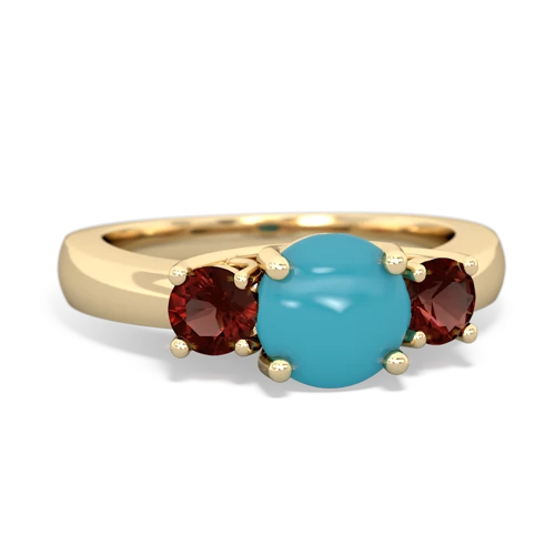 turquoise-garnet timeless ring