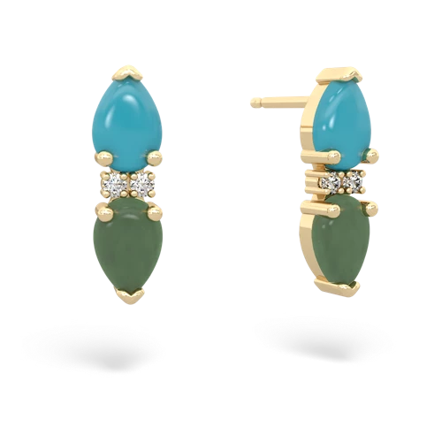 turquoise-jade bowtie earrings