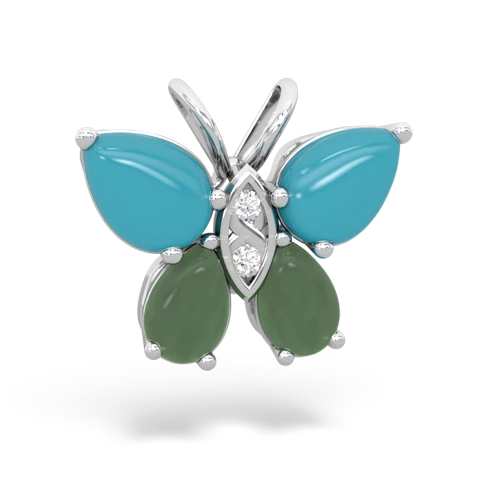 turquoise-jade butterfly pendant