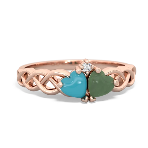 turquoise-jade celtic braid ring