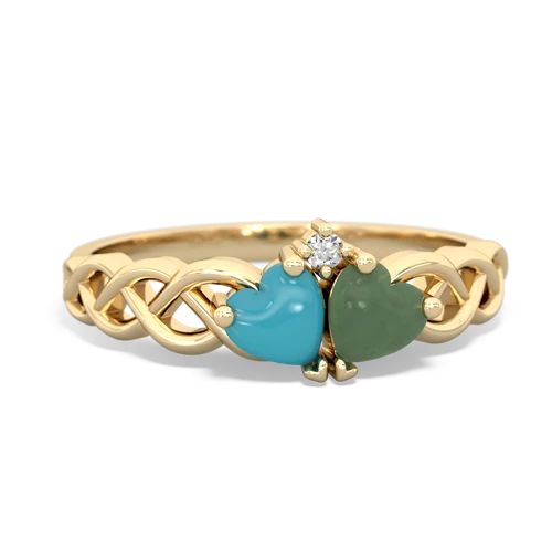 turquoise-jade celtic braid ring