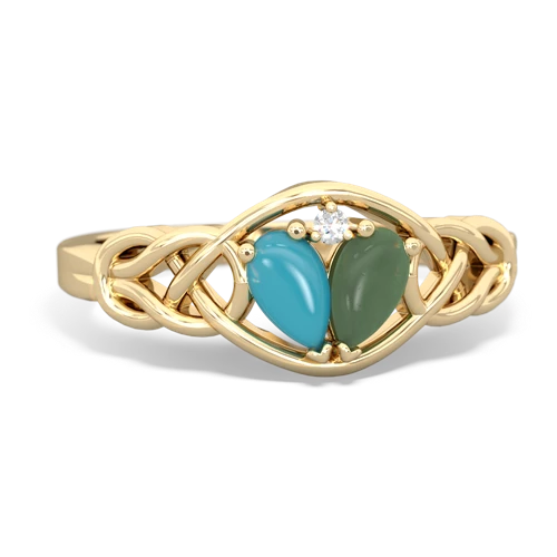 turquoise-jade celtic knot ring