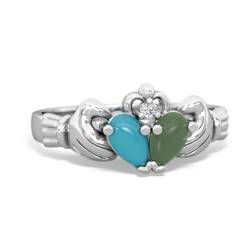 turquoise-jade claddagh ring