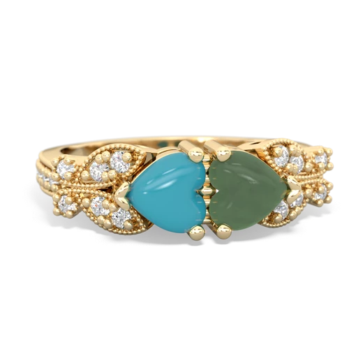 turquoise-jade keepsake butterfly ring