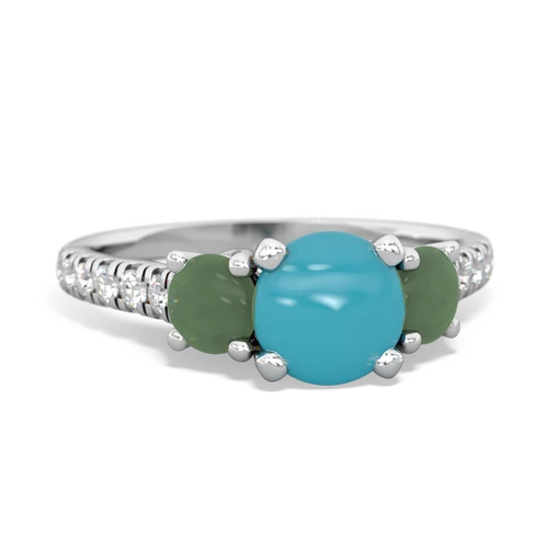 turquoise-jade trellis pave ring