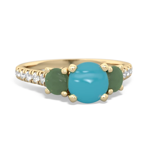 turquoise-jade trellis pave ring
