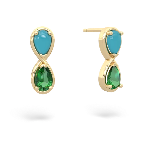 turquoise-lab emerald infinity earrings