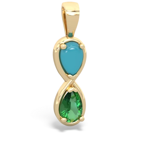 turquoise-lab emerald infinity pendant