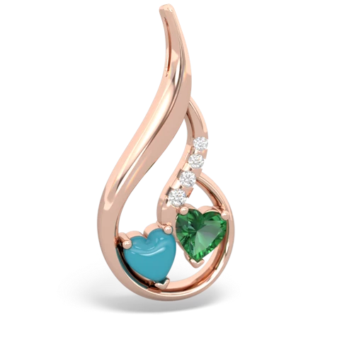 turquoise-lab emerald keepsake swirl pendant