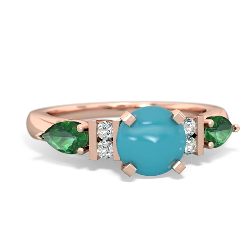 turquoise-lab emerald engagement ring