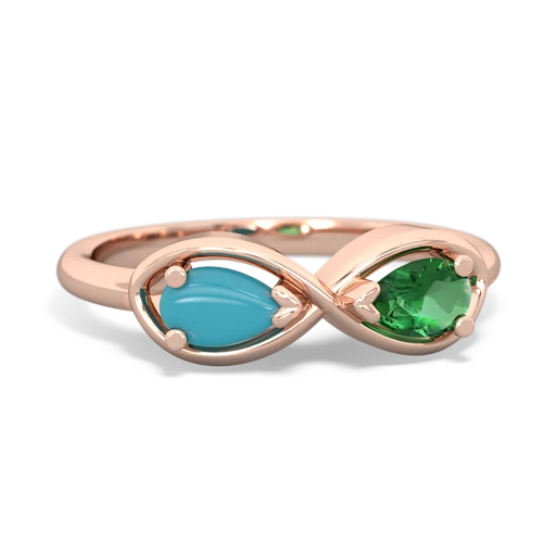 turquoise-lab emerald infinity ring