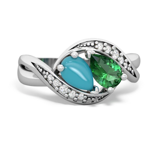 turquoise-lab emerald keepsake curls ring