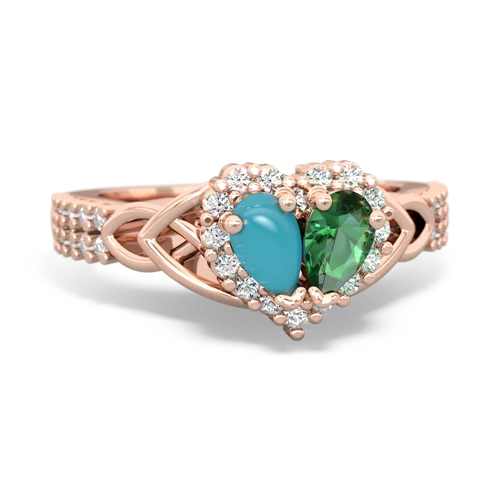 turquoise-lab emerald keepsake engagement ring