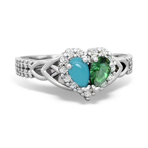 turquoise-lab emerald keepsake engagement ring