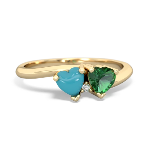 turquoise-lab emerald sweethearts promise ring