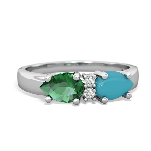 turquoise-lab emerald timeless ring