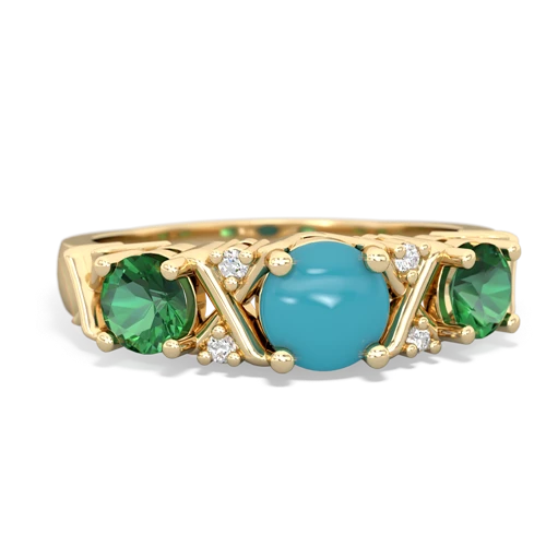 turquoise-lab emerald timeless ring