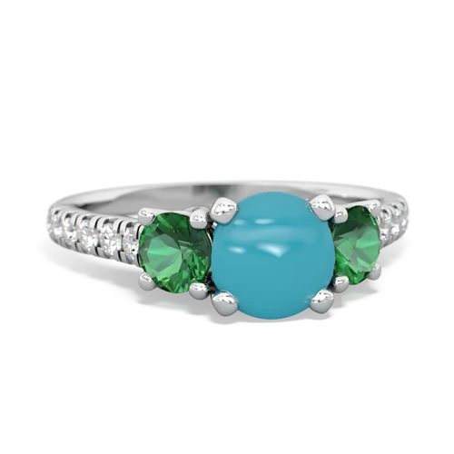 turquoise-lab emerald trellis pave ring