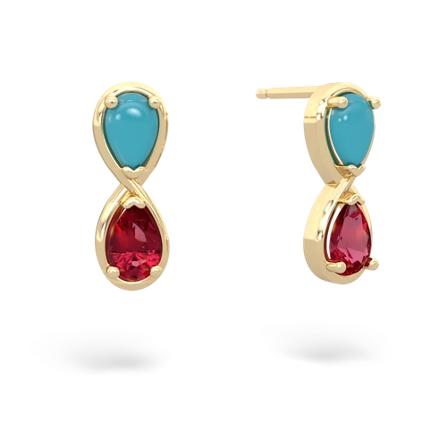turquoise-lab ruby infinity earrings