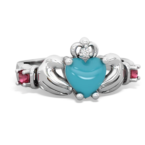 turquoise-lab ruby claddagh ring