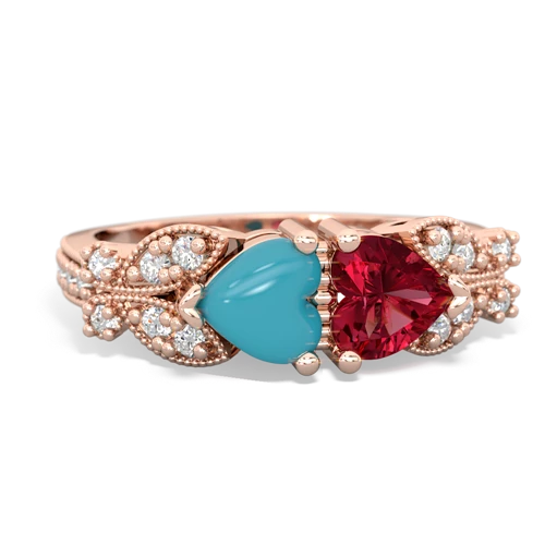 turquoise-lab ruby keepsake butterfly ring