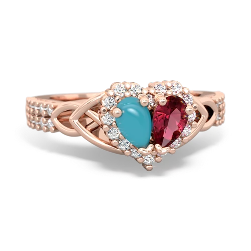 turquoise-lab ruby keepsake engagement ring