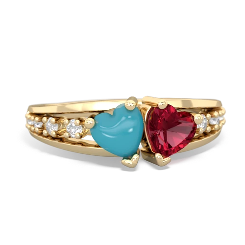 turquoise-lab ruby modern ring