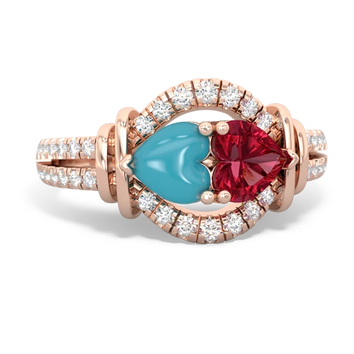 turquoise-lab ruby pave keepsake ring