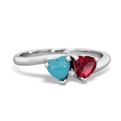 turquoise-lab ruby sweethearts promise ring