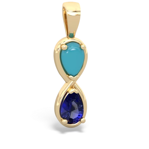 turquoise-lab sapphire infinity pendant