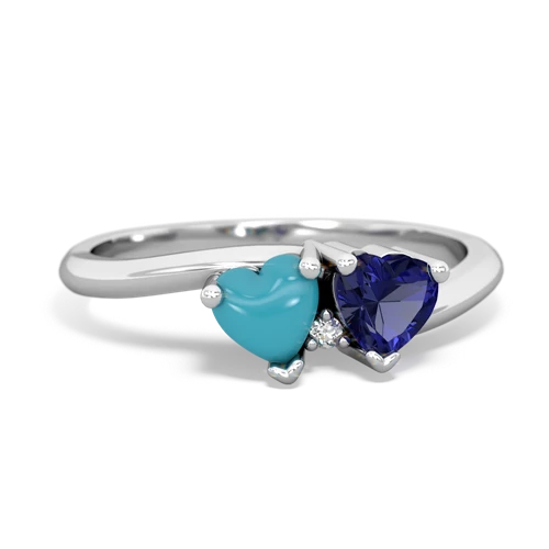 turquoise-lab sapphire sweethearts promise ring