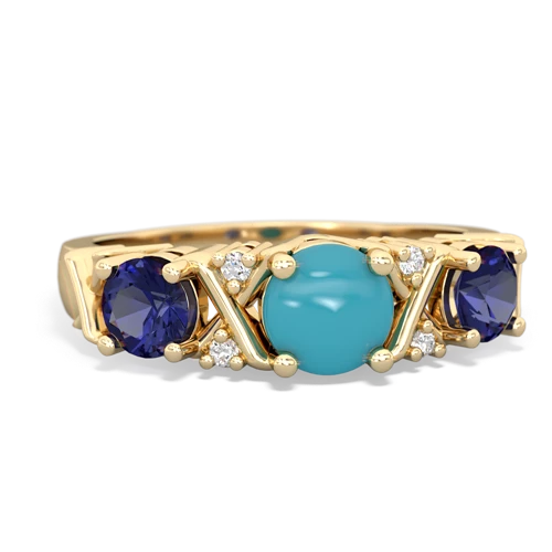 turquoise-lab sapphire timeless ring