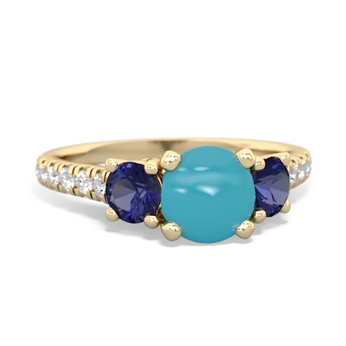 turquoise-lab sapphire trellis pave ring
