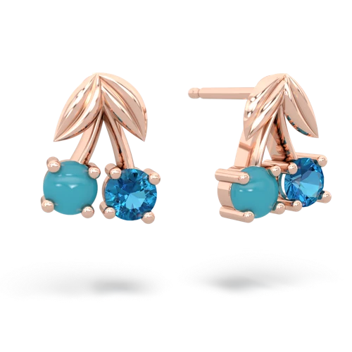 turquoise-london topaz cherries earrings