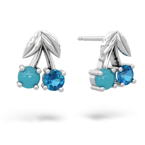 turquoise-london topaz cherries earrings